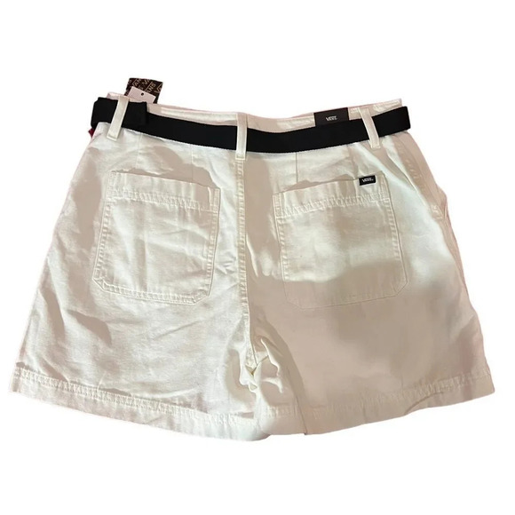 NWT‎ Vans Clark belted chino shorts in white Size 30 - Picture 6 of 7